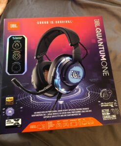 JBL Quantum ONE - Over-Ear Performance Gaming Headset with Active Noise Cancelling (Wired) - Black, Large Headphones 85 71CYJguRScL