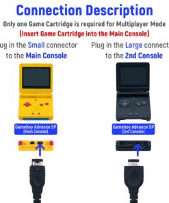 Mcbazel 2 Player Link Cable Connect Cord For Nintendo GBA GameBoy Advance and SP, GBA Link Cable - 3.9FT, Black 12 71CYZZtsyQL