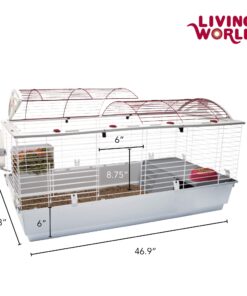 Living World - Deluxe Hybrid Habitat, X-Large - Rabbit, Guinea Pig, Chinchillas, and Small Animal Cage 46.9"L x 22.8"W x 24.0"H Standard Packaging 21 71CYnS2ATnL