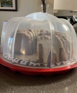 Nordic Ware Bundt Cake Keeper, Plastic, 13 in L X 12 in W X 7 in H, Red 36 71CZ2284UL