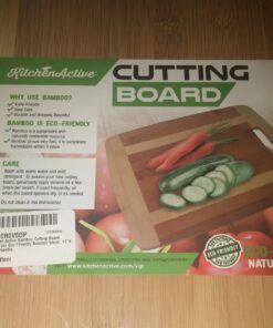 Kitchen Active Bamboo Cutting Board. Premium Natural Boards Are Best For Chopping Brie Cheese, Vegetable, Pastry Lemon, French Bread & More With Big Wood One Handed Handle (Medium 13"x10") 22 71CZ2k6bKGL