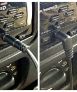 StarTech.com 3 ft. (0.9 m) 3.5mm Audio Cable - 3.5mm Slim Audio Cable - Right Angle - Male/Male - Aux Cable (MU3MMSRA), Black 1 Angled Connector 13 71CaiE4q3L