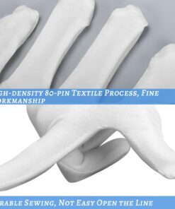 Alternative view of Cotton Gloves, 30 Pcs White Cotton Gloves for Dry Hands Moisturizing Eczema, Washable Cotton Gloves for Men and Women, Stretchable Cloth Gloves for Coin Jewelry Silver Inspection 15 PAIRS