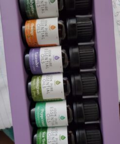 Pursonic 100% Pure Essential Aromatherapy Oils Gift Set-6 Pack , 10ML(Eucalyptus, Lavender, Lemon grass, Orange, Peppermint, Tea Tree) Pure Essential Oils Set 29 71Cb HSZJuL