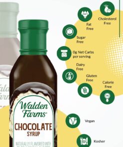 Walden Farms Chocolate Syrup 12 oz (Pack of 2) - Sweet Syrup, Near Zero Fat, Sugar and Calorie - For Pancakes, Waffles, Muffins, Fruits, Shakes, Lemonade, Desserts, Snacks, Appetizers and Many More 12 Fl Oz (Pack of 2) 17 71Cb2xj7VUL