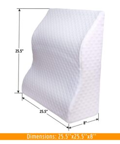 Aeris Wedge Pillow for Sleeping -Post Surgery Pillow -Unique Curved Design -Memory Foam- Incline Pillow for Elevation,Pregnancy,Reading Snoring,Back & Knee Support,Breathing –,Washable Cover 25"x25"x8.5" 27 71Cb8lfE4AL