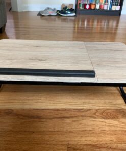 Black Folding Laptop Lap Desk - Wooden Work Table and Stand for Couch, Bed and Sofa Computer Use - Folding Legs, Adjustable Tilt - Use as Reading and Breakfast Tray - by Designstyles Black 23 71CbhCh2L