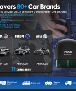 XTOOL Advancer AD20 Pro Wireless OBD2 Scanner Diagnostic Tool Fits for iPhone & Android, Enhanced Car Code Reader 2024, with All System Scan, Oil Reset, Turn Off CEL, Performance Test, Voltage Test 37 71CcRFe j4L