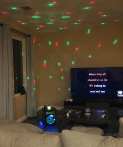 Ankuka Karaoke Machine, Portable Bluetooth Speaker with Disco Lights,Subwoofer PA System with 2 Wireless Microphones for Christmas,Birthday Party 48 71CcTLVx3L