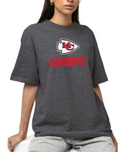 Alternative view of Hybrid Sports NFL - Core Logo - Officially Licensed Adult Short Sleeve Fan Tee for Men and Women X-Large Kansas City Chiefs - Heather Charcoal