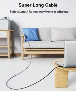 NC XQIN Printer Cable 20 ft, USB 2.0 Printer Cable Cord Type A-Male to B-Male Cable for Printer/Scanner-Gold-Plated Black 20 feet 13 71CdbUdyG7L