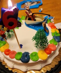 DecoPac Fisherman with Action Fish DecoSet Cake Decoration, 3 Piece Set, (16334) 29 71CdfSoCduL