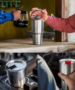 30 oz Tumbler Lids, Fits for YETI Rambler, Ozark Trail, Old Style Rtic and More, SENHAI 3 Pack Spill-proof Splash Resistant Lids Covers for Tumblers Cups 45 71Ce5SljmzL