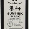Yasutomo Yasutomo Sumi Ink Japanese Bokuju Black 2 oz 1 Count (Pack of 1)