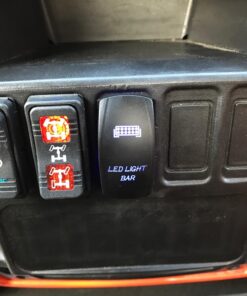 MICTUNING MIC-LSB1 Laser LED Light Bar Rocker Switch ON-Off LED Light 20A 12V, 5pin, Blue 28 71CeLAGDjrL