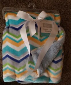 Hudson Baby Unisex Baby Plush Mink and Sherpa Blanket, Blue, One Size 26 71CefdbZe1L