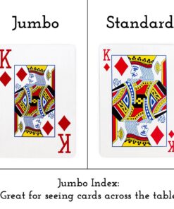 Brybelly 12 Decks of Playing Cards, Jumbo Index, Poker Wide Size (6 Red/6 Blue) - Large Print Plastic Coated Cards – Card Games, Poker, Texas Hold 'em, Blackjack 12 71Cemqf BL