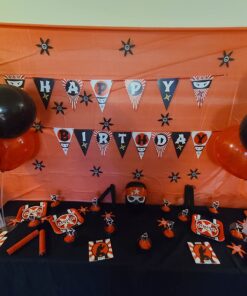 Ninja Happy Birthday Banner Pennant - Ninja Party Banner - Made in The USA 9 71CerjHiSNL