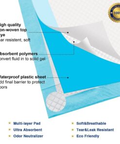 Pee Pads- 100 Count - 23" x 24" Dog Pads for Puppy Training Pads by Petphabet 14 71Cez1UsFpL 2