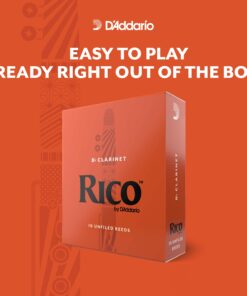 Rico Bb Clarinet Reeds - Reeds for Clarinet - Thinner Vamp Cut & Unfiled for Ease of Play, Traditional Blank for Clear Sound - Clarinet Reeds 3 Strength, 10-Pack Strength 3.0 9 71CfkyzAgL 3