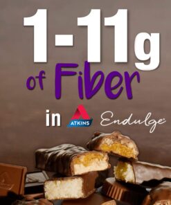 Atkins Peanut Caramel Cluster Bar, Dessert Favorite, High in Fiber, 3g Net Carb, 1g Sugar 18 71CgKI9ixsL
