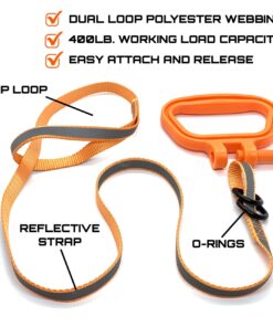 MULTUS Perfect Deer Drag Fast & Easy to use Durable Safety Reflective Orange Strap Compact Comfort Grip Handle Game Dragger and Hunting Gear 1 pack 13 71ChyulI5HL