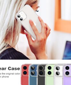 JJGoo Compatible with iPhone 12 Case & 12 Pro Case Clear Soft Transparent Shockproof Protective Slim Thin Bumper Phone Cover for 12 and 12 Pro - 6.1 inch 20 71CirecrnbL