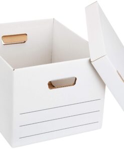 Alternative view of Amazon Basics Medium Duty Storage/Filing Boxes With Lid and Handles, Legal/Letter Size, 12-Pack, White, 16.2" L x 12.5" W x 10.5" H