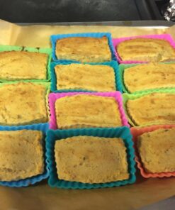 IPOW 24 Pack Silicone Cupcake Baking Cups Reusable Food-Grade BPA Free Non-Stick Muffin Liners Molds Sets, 2 Shapes Round Rectangle 42 71CjVE9xNEL