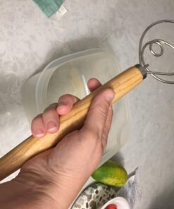 ORBLUE Premium Danish Dough Whisk - 2 Pack LARGE 13.5" Dutch Whisk with Stainless Steel Ring - Danish Whisk for Bread, Pastry or Pizza Dough - Baking Tool Alternative to a Blender, Mixer or Hook Rubberwood 2 Pack Rubberwood 31 71CjYPMCZqL