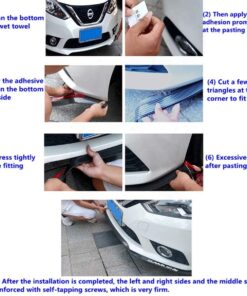 Front Lip ,HengJia Auto Parts 2.5m/8.2ft Car carbon fiber front lip,Front Bumper Lip ,Carbon Lip ,Side Skirt, front lip spoiler 100% waterproof protection(Carbon black) 37 71Ck5ZSMrgL