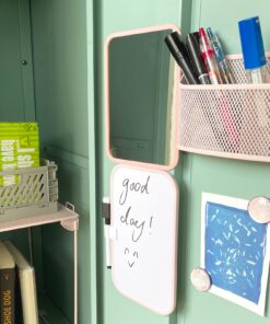 Svartur Magnetic Locker Accessories for Girls with Magnetic whiteboard, Locker Mirror and Magnetic Pen Holder, Pink Locker Decoration for School Locker, Back to School Essentials 8 71Cl4lj1sqL