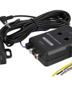 Alternative view of Scosche LOC2SL Line Output Converter Adjustable Amplifier Add On Module for Car Stereo, 2-Channel Signal Sensing Speaker Wire to RCA Adapter with Remote Control Knob, Black 90W
