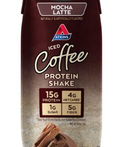 Atkins, Meal Replacement Shake, Gluten-Free, Mocha, 44 Fl Oz, 4 Count Mocha Latte 11 71ClCGukh8L