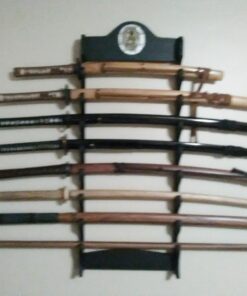 BladesUSA WS-8WX Sword Stand 8-Tiers Wall Mount Sword Stand with Samurai Logo 30 71CmqbfuBGL