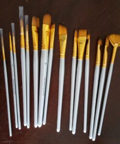 MyArtscape Paint Brush - Set of 15 Art Brushes for Watercolor, Acrylic & Oil Painting - Short Handles 22 71Cn4F3RRRL 1
