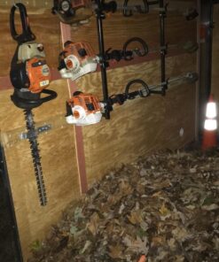 Buyers Products LT12 Landscape Trimmer Edger Locking Rack for Enclosed Trailers & Walls Holds 3 Yard Lawn Weed Whackers Tools, Pack of 1, Black Trimmer Rack 20 71CnXypksTL