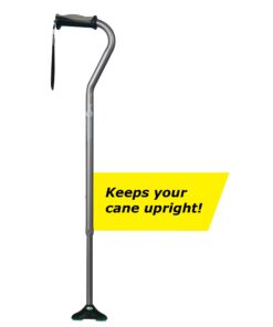 Hugo Mobility 731-858 Adjustable Offset Quadpod Walking Cane with Ultra Stable Cane Tip, Smoke 1 Count (Pack of 1) 8 71CoOFmm04L