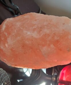 Windsor Seasons Hand Crafted Natural Large 9-Inch Crystal Himalayan Salt Lamp with Neem Wood Base, 6-Feet Cord, Dimmer Switch and Bulb 37 71CoWMc TpL