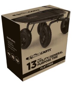 Gorilla Carts 13 Inch No Flat Replacement Wheel, Pneumatic Flat Free Cart Tires for Utility Garden Cart, Wheelbarrow, Dolly, Hand Truck, & Wagon (2 Pack) 15 71Cpn2s8YuL