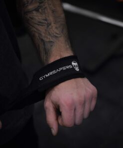 Gymreapers Lifting Wrist Straps for Weightlifting, Bodybuilding, Powerlifting, Strength Training, & Deadlifts - Padded Neoprene with 18 inch Cotton Black 22 71CpoJ8HAvL