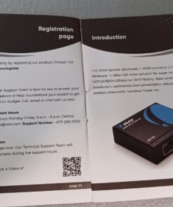 OREI HDMI Splitter 1 in 2 Out - 1x2 HDMI Display Duplicate/Mirror - Powered Splitter Full HD 1080P, 4K @ 30Hz (One Input To Two Outputs) - USB Cable Included - 1 Source to 2 Identical Displays 52 71CqdsmLptL