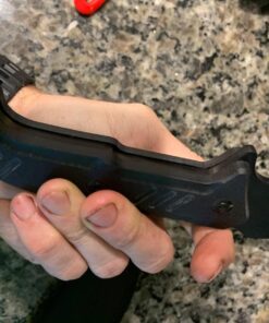 MTech USA – Fixed Blade Knife – Black Stainless Steel Blade with Black Carved G10 Handle, Full Tang, Includes 1680D Nylon Sheath - Hunting, Camping, Survival, Tactical, EDC – MT-20-39 47 71Cqk6SmhaL