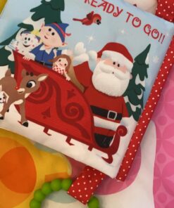 KIDS PREFERRED Rudolph The Red-Nosed Reindeer On The Go Teether Book, Soft Crinkle, Mirror, Christmas Holiday Toy, Boys & Girls 0 and up, 5 Inches 20 71CqltPkwFL
