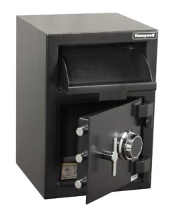 Honeywell Safes & Door Locks - 5911 Steel Depository Security Safe with Spy-Proof 4 Digit Combination Lock, 1.06 Cubic Feet, Black Combination Dial Lock 11 71CrIMLNmSL