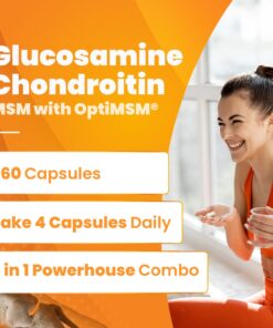 Doctor's Best Glucosamine Chondroitin Msm with OptiMSM Capsules, Joint Support Supplement Supports Healthy Joint Structure, Function & Comfort, Non-GMO, Gluten Free, Soy Free, 360 Count Unflavored 360 Count (Pack of 1) 17 71CrP0t1sL