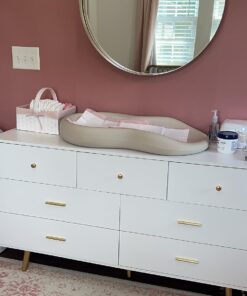 Keekaroo Peanut Changer Vanilla – the Original Made in USA easy-to-clean changing pad and the only shell over foam, fully impermeable to fluid 30 71CrZONVsAL