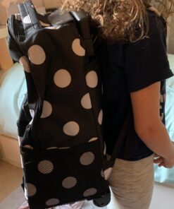 Rockland Double Handle Rolling Backpack, Black Dot, 17-Inch 35 71Cs8b2TiL