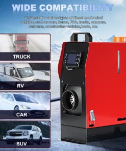 Alternative view of GEARZAAR Diesel Heater 8KW 12V/24V, Parking Heater with Remote Control and LCD Display, Air Heater Fast Heating with Muffle Silencer for Campers RV Truck Boat Bus Car Trailer Garage Home Tent