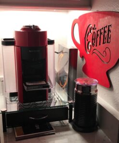 Nespresso Vertuo Coffee and Espresso Machine by De'Longhi with Milk Frother,1100 ml, Shiny Red Machine + Frother 20 71CsasFOHgL